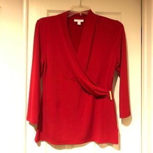 Charter Club Red Blouse Size S